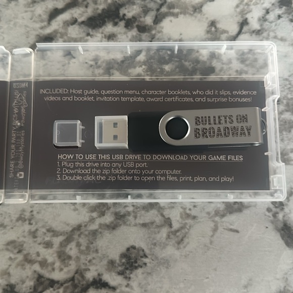 Bullets on Broadway Murder Mystery Party Game (USB) - Picture 3 of 4